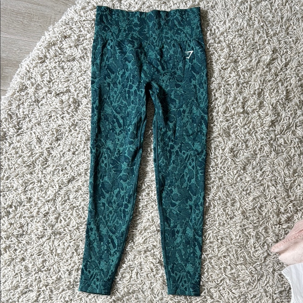 Gymshark Teal Patterned Leggings